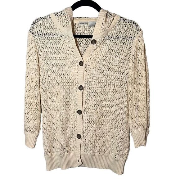 Rubbish Hooded Crochet Style Button Up Cardigan Size XL - Picture 1 of 7